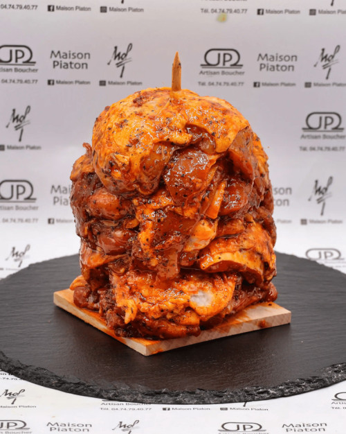 Broche de poulet tomate / basilic