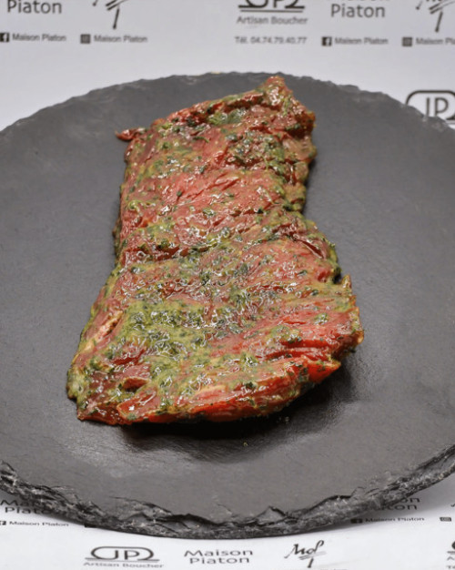 Bavette marinée au beurre maitre d'hôtel